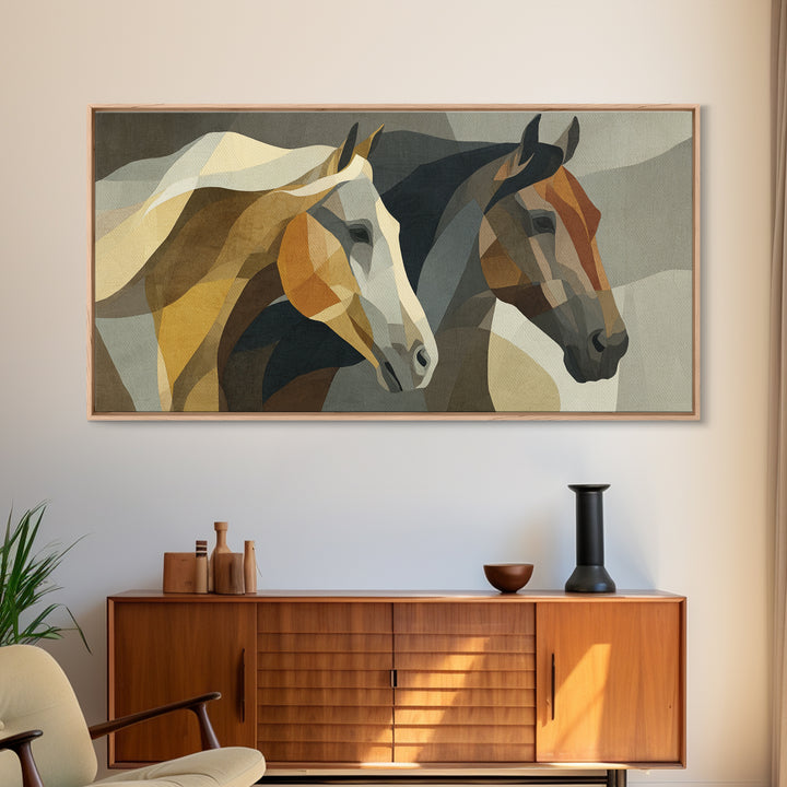 Sepia Horse Portrait Canvas Print, Monochrome Art, Digital Prints, Living Room Decor, Fine Art, Mono, Apartment Decor, MON-2x1-70