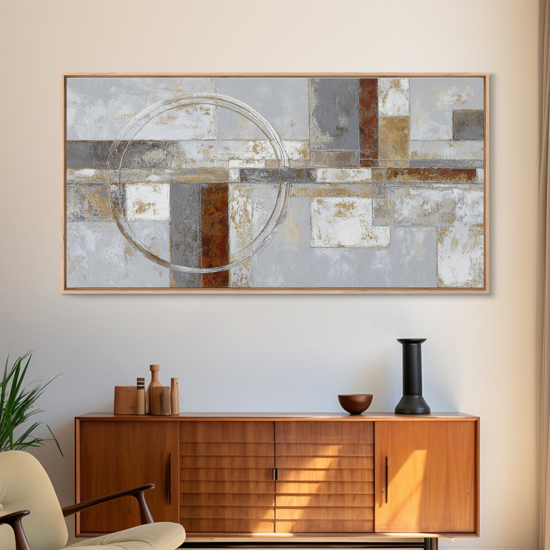 Silver Ocean Moonlight Scene Framed Canvas Print, Monochrome Art, Dopamine Decor, Living Room Decor, Mono, Modern Decor, MON-2x1-87