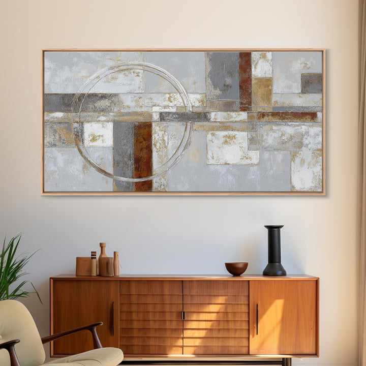 Silver Ocean Moonlight Scene Framed Canvas Print, Monochrome Art, Dopamine Decor, Living Room Decor, Mono, Modern Decor, MON-2x1-87