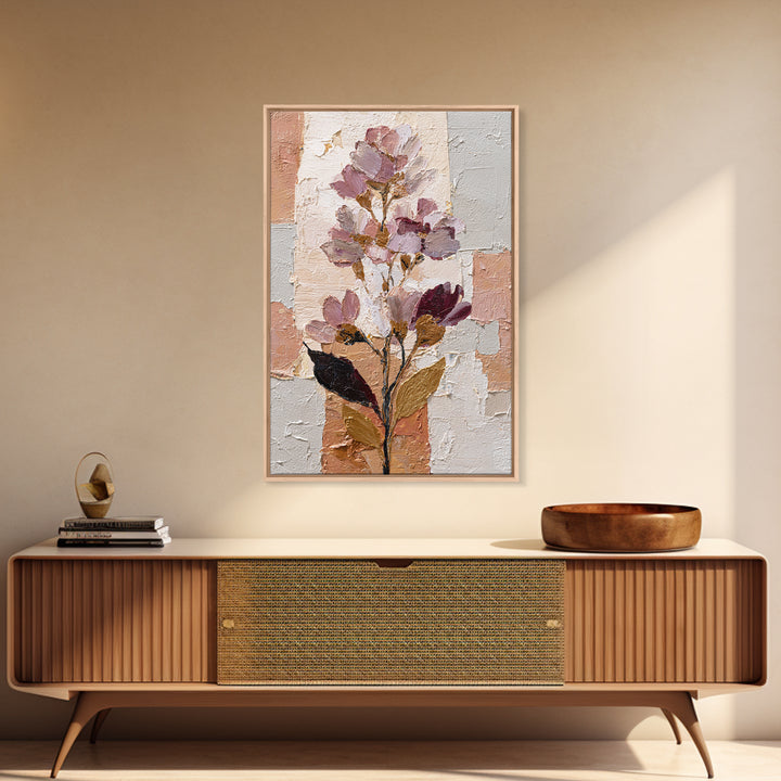Monochrome Floral Bouquet Canvas Print, Monochrome Art, Living Room Decor, Oil Painting, Mono, Digital Wall Art, MON-2x3-50