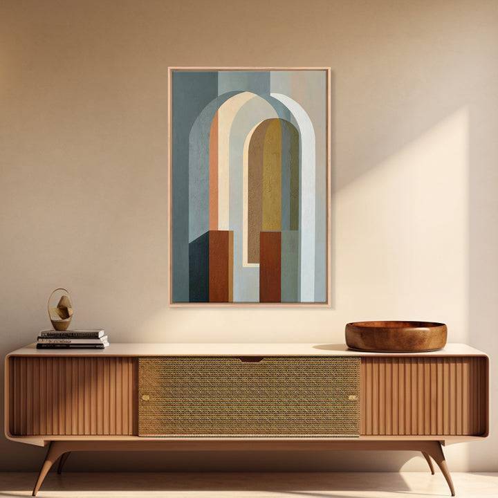 Gray Architectural Arch and Shadow Study Canvas Print, Monochrome Art, Home Decor, Living Room Decor, Oil Painting, Mono, MON-2x3-66