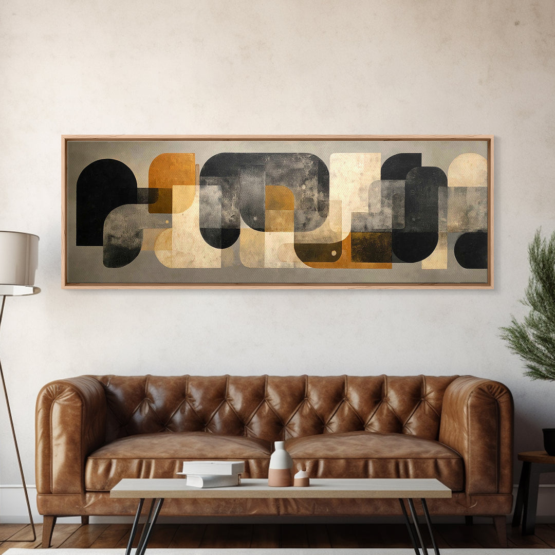 Black Ink Abstract Canvas Print, Monochrome Art, Boho Decor, Living Room Decor, Fine Art, Mono, Art Print, Digital Art, MON-3x1-22