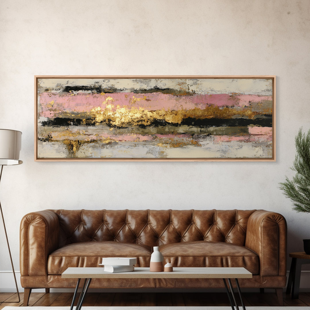 Gold Tonal Sunburst Medallion Canvas Print, Monochrome Art, Wall Art, Living Room Decor, Fine Art, Mono, Abstract Art, MON-3x1-30