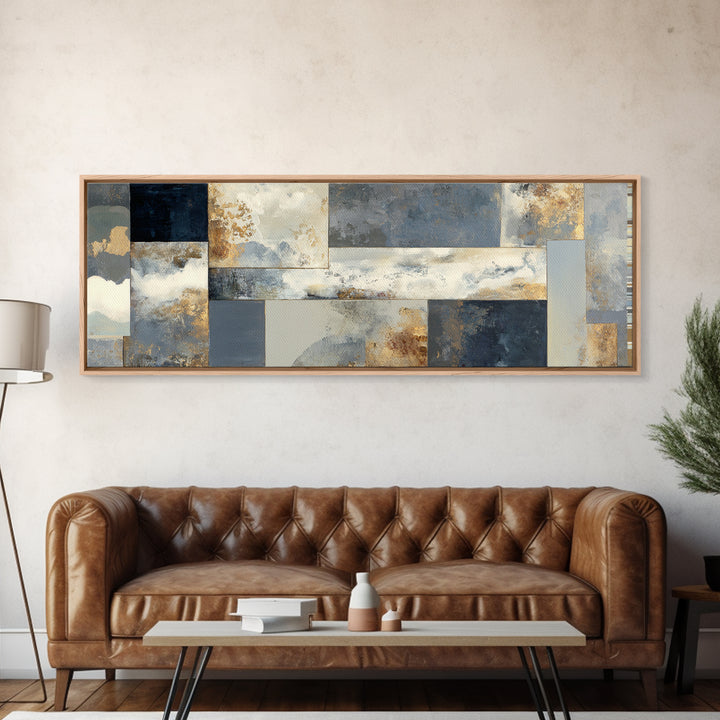 Silver Ocean Moonlight Scene Canvas Print, Monochrome Art, Luxury Decor, Living Room Decor, Oil Painting, Mono, MON-3x1-35