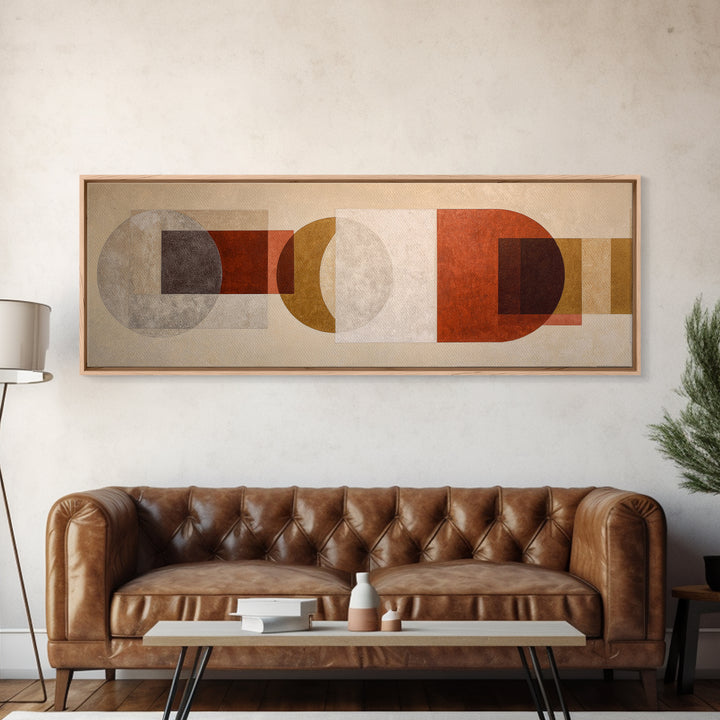 Cream on Cream Minimalist Forms Canvas Print, Monochrome Art, Gallery Decor, Living Room Decor, Oil Painting, Mono, MON-3x1-62