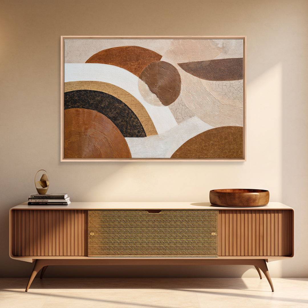 Warm Brown Desert Landscape Canvas Print, Monochrome Art, Dopamine Decor, Living Room Decor, Fine Art, Mono, Modern Decor, MON-3x2-37