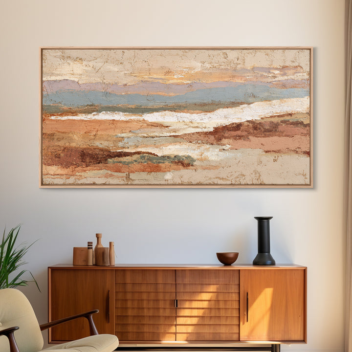 Sahara Dune Waves Framed Canvas Print, Moroccan Art, Wall Decor, Living Room Decor, Marrakesh 140, Boho Decor, Set of Prints, MOR-2x1-40