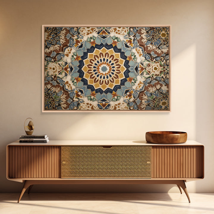 Islamic Geometric Rosette Canvas Print, Moroccan Art, Modern Decor, Living Room Decor, Abstract Art, Marrakesh, Wall Decor, MOR-3x2-16
