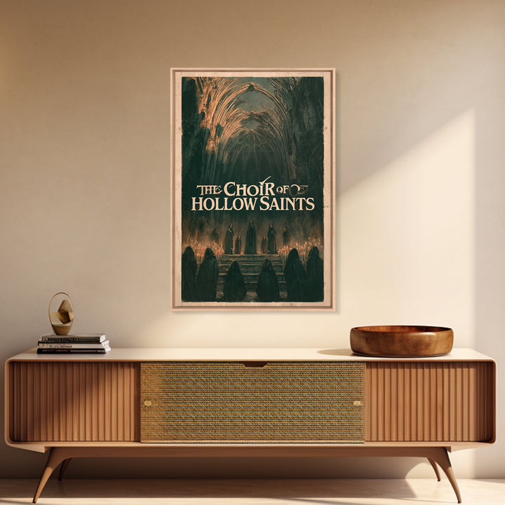 The Choir Of Hollow Saints, English Language Horror Movie Poster, 1970s Horror Art, Retro Horror Movie Art, Framed Canvas Print
