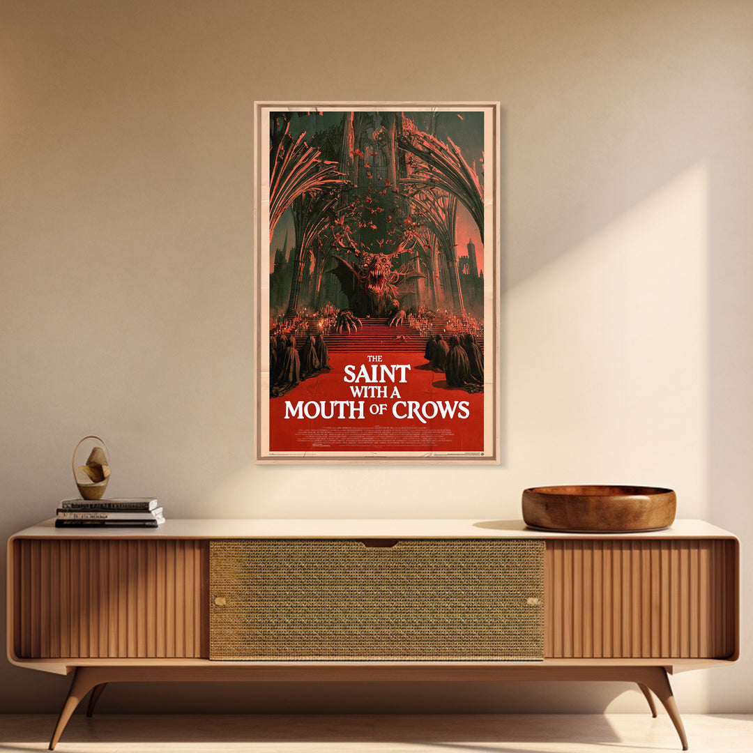 The Saint With A Mouth Of Crows, English Language Horror Movie Poster, 1960s Horror Art, Retro Horror Movie Art, Canvas Print