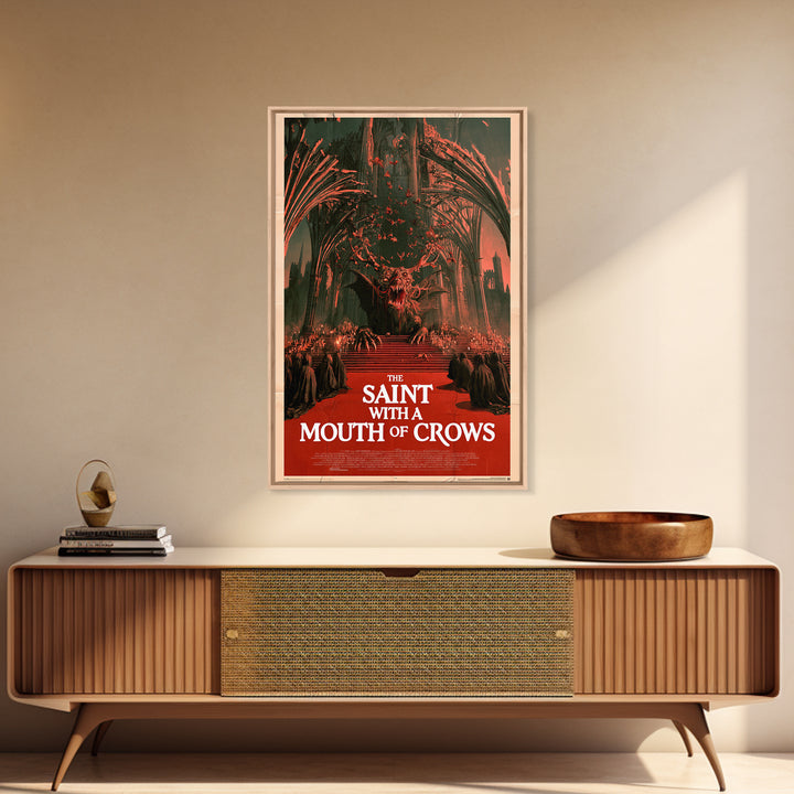 The Saint With A Mouth Of Crows, English Language Horror Movie Poster, 1960s Horror Art, Retro Horror Movie Art, Canvas Print