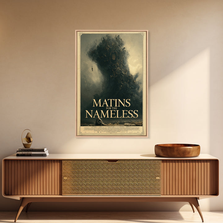 Matins For The Nameless, English Language Horror Movie Poster, Gothic Nightmare Art, Classic Monster Poster, Canvas Print