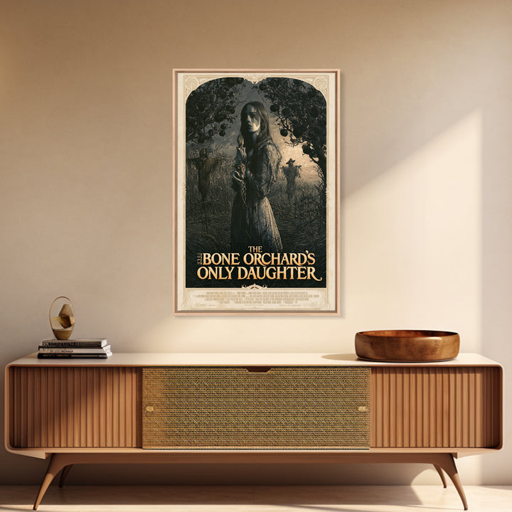 The Bone Orchard'S Only Daughter, English Language Horror Movie Poster, Stained Glass Gothic Art, Gothic Cinema Wall Art, Horror Wall Decor