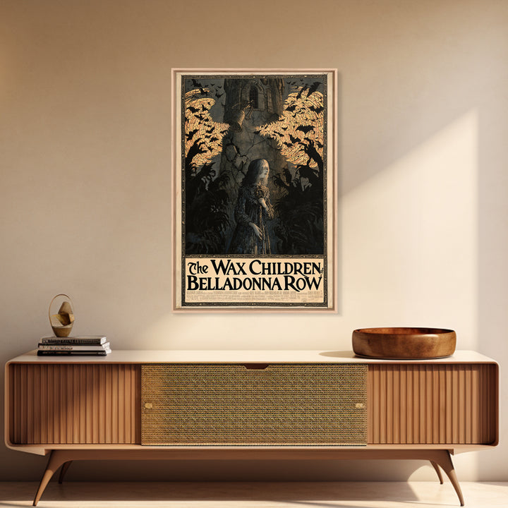 The Wax Children Of Belladonna Row, English Language Horror Movie Poster, Stained Glass Gothic Art, Gothic Cinema Wall Art, Canvas Print