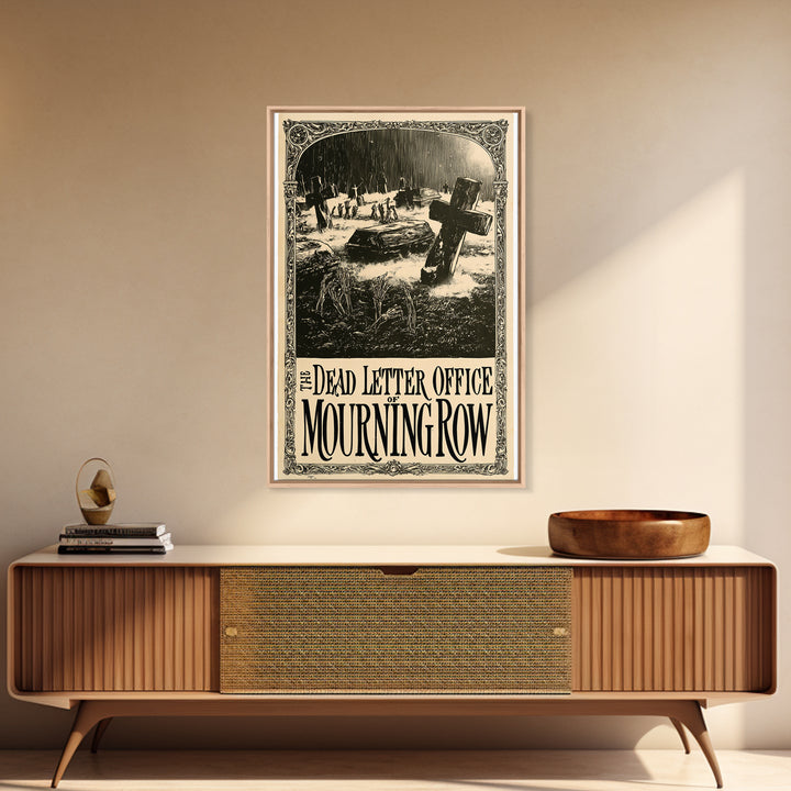 The Dead Letter Office Of Mourning Row, English Language Horror Movie Poster, Decadent Line Art, Gothic Cinema Wall Art