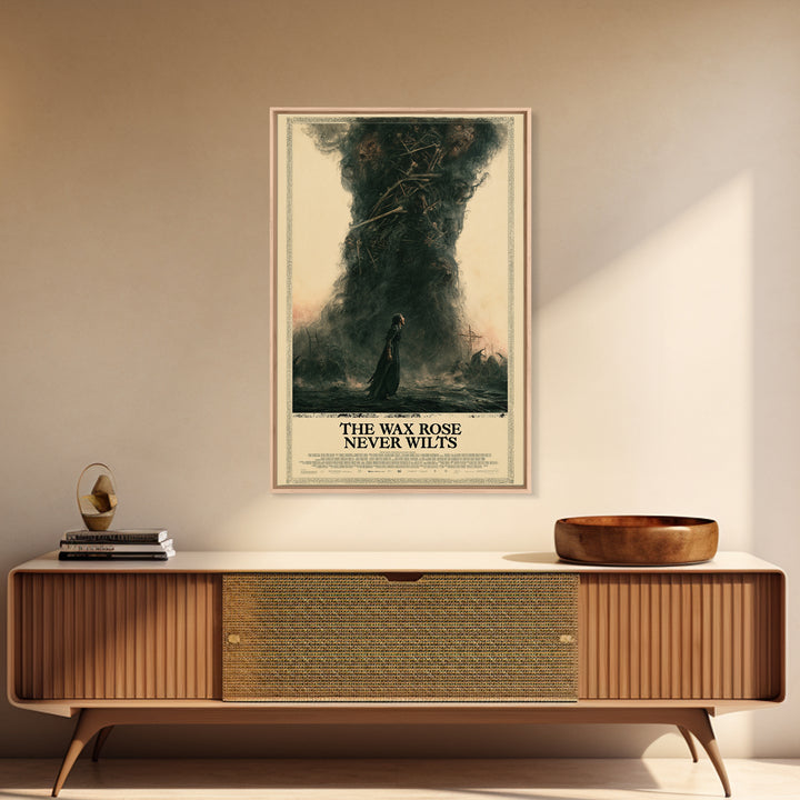 The Wax Rose Never Wilts, English Language Horror Movie Poster, Dark Romantic Horror Art, Cult Horror Poster, Canvas Print