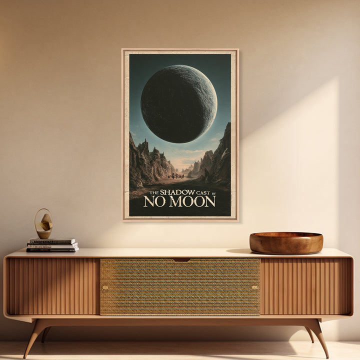 The Shadow Cast By No Moon, English Language Horror Movie Poster, Gothic Nightmare Art, Classic Monster Poster, Canvas Print