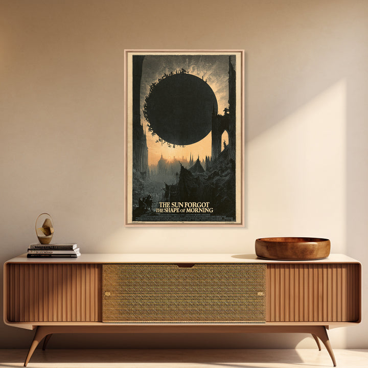 The Sun Forgot The Shape Of Morning, English Language Horror Movie Poster, Gothic Engraving Art, Classic Monster Poster