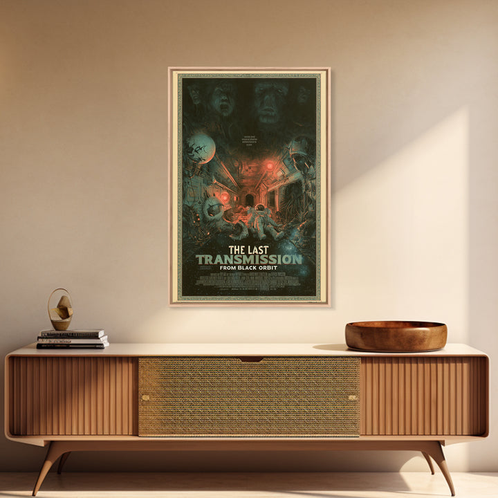 The Last Transmission From Black Orbit, English Language Horror Movie Poster, Dark Romantic Horror Art, Cult Horror Poster, Canvas Print