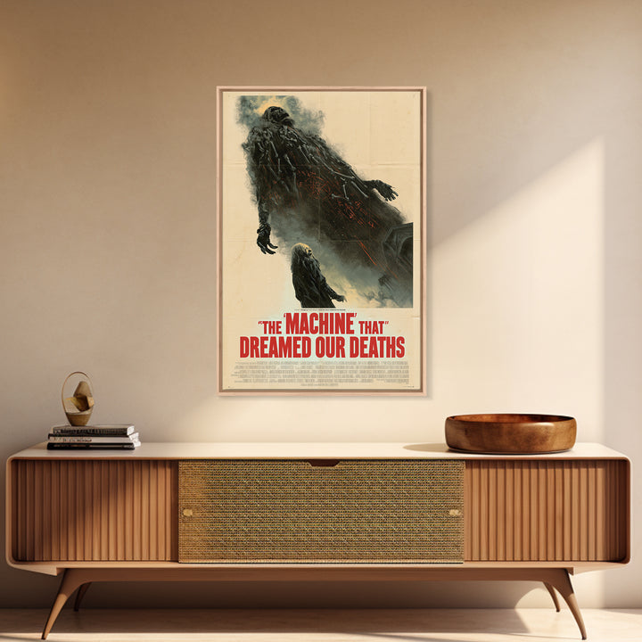 The Machine That Dreamed Our Deaths, English Language Horror Movie Poster, Giallo Horror Art, Cult Horror Poster, Canvas Print