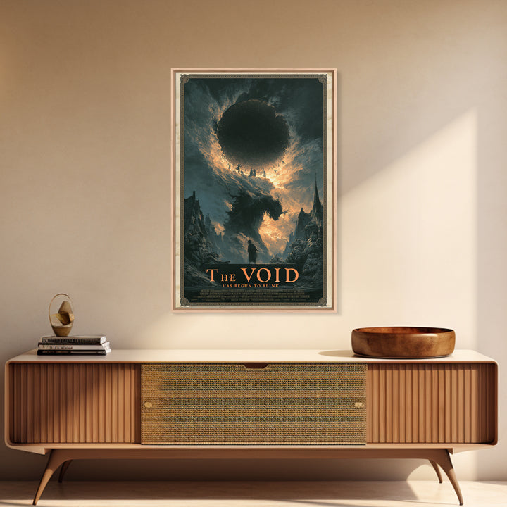 The Void Has Begun To Blink, English Language Horror Movie Poster, Gothic Nightmare Art, Cult Horror Poster, Canvas Print