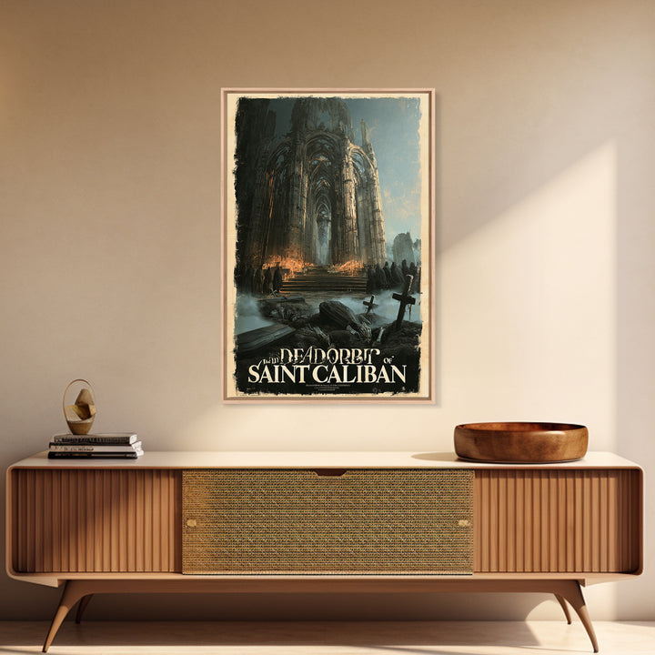The Dead Orbit Of Saint Caliban, English Language Horror Movie Poster, Gothic Nightmare Art, Gothic Cinema Wall Art, Canvas Print