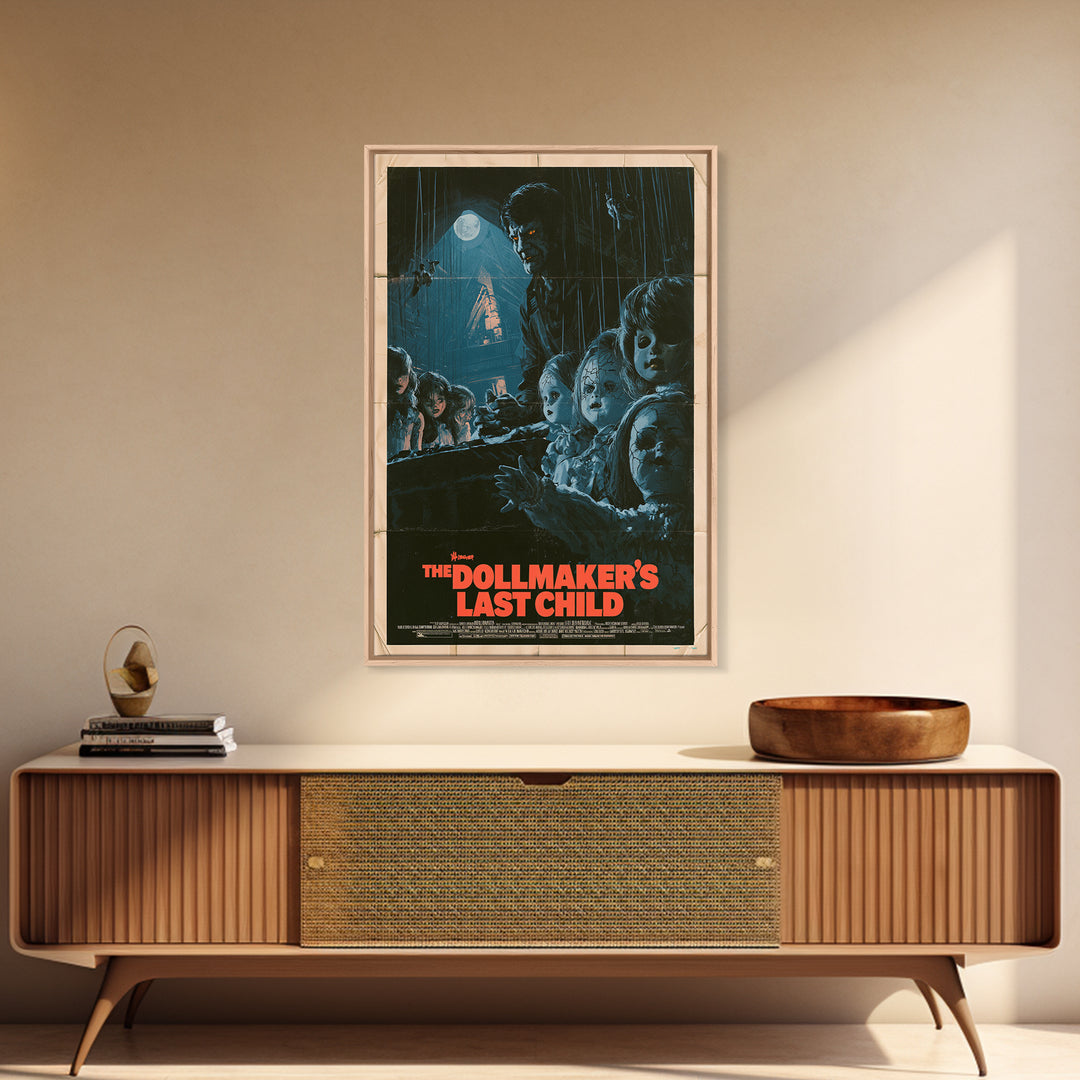 The Dollmaker'S Last Child, English Language Horror Movie Poster, 1970s Horror Art, Classic Monster Poster, Framed Canvas Print