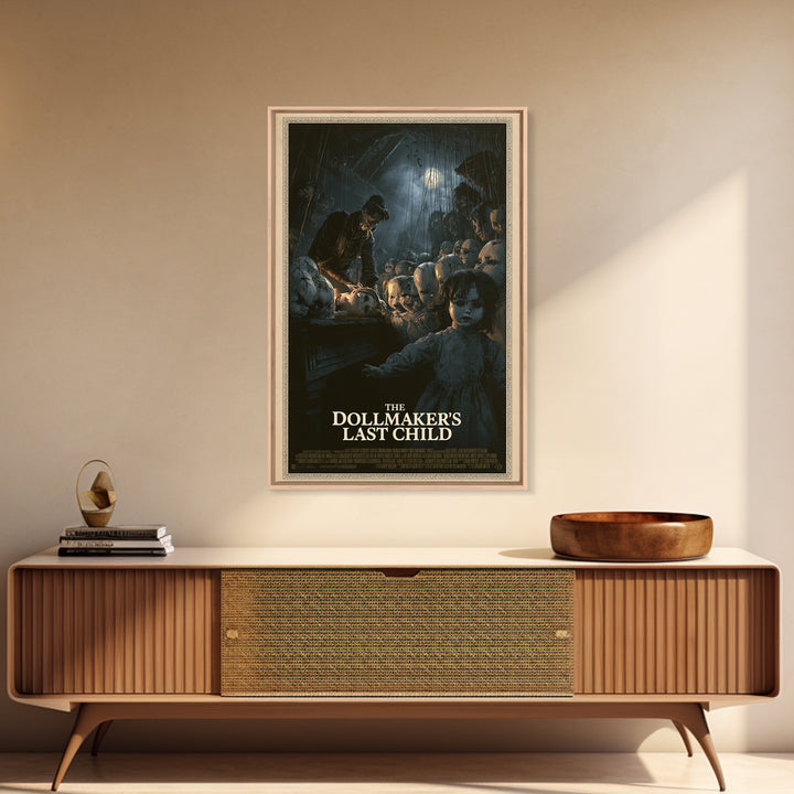 The Dollmaker'S Last Child, English Language Horror Movie Poster, Dark Romantic Horror Art, Retro Horror Movie Art, Canvas Print