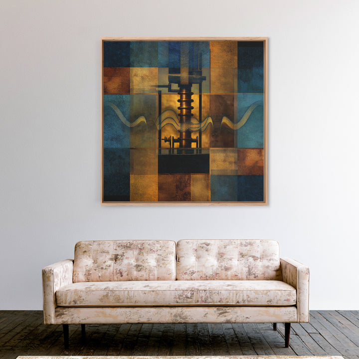 Album Cover Abstract Grid Canvas Print, Music Studio Art, Music Lover Gift, Studio Decor, Fine Art, Rhythm, Textured Painting, MSA-1x1-90