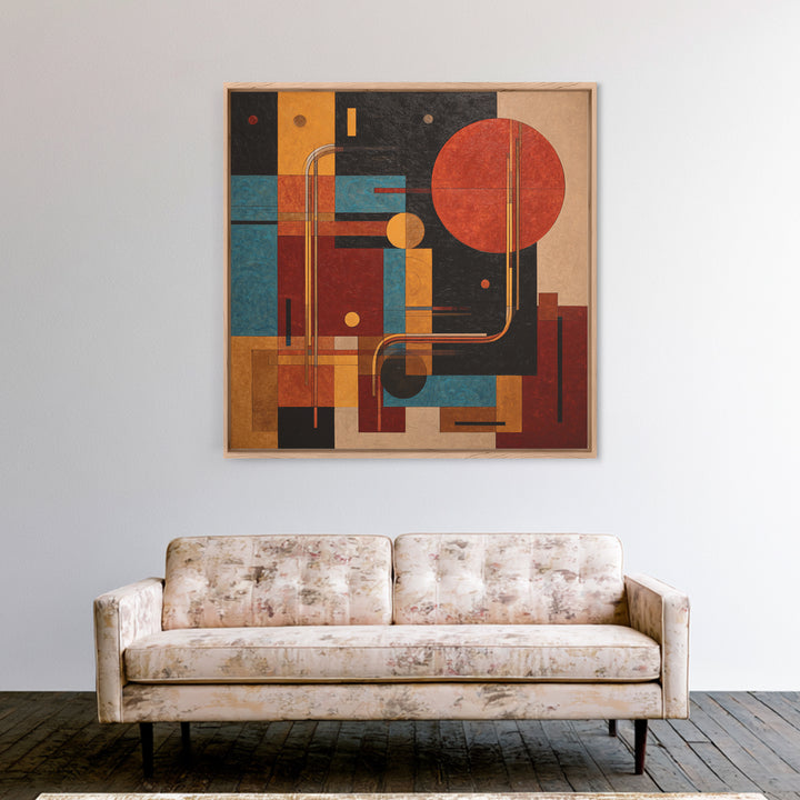 Abstract Rhythm Lines Like Painted Music Canvas Print, Music Studio Art, Neutral Decor, Studio Decor, Abstract Art, Rhythm, MSA-1x1-95