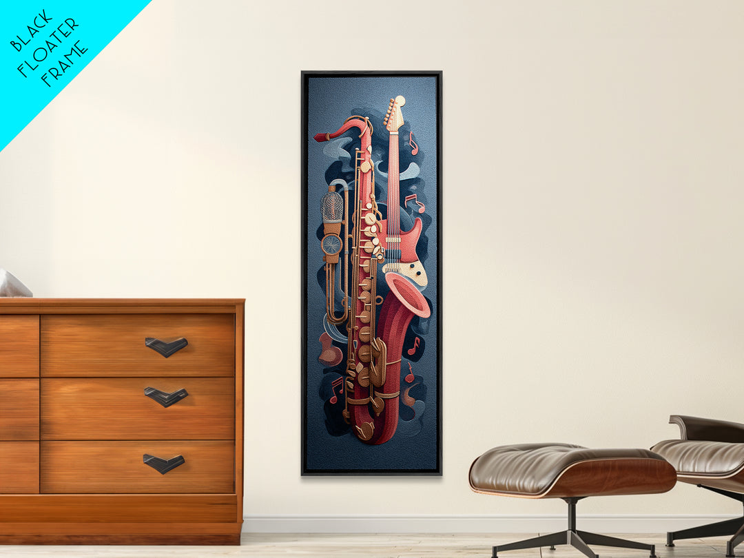 Soundproof Foam Pattern Transformed into Art Framed Canvas Print, Music Studio Art, Painting from Photo, Studio Decor, Rhythm, MSA-1x3-79