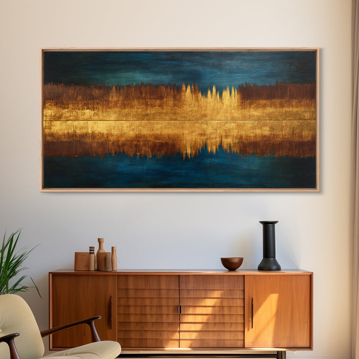 Abstract Sound Wave Framed Canvas Print, Music Studio Art, Custom Painting, Studio Decor, Abstract Art, Rhythm, Man Cave Decor, MSA-2x1-72