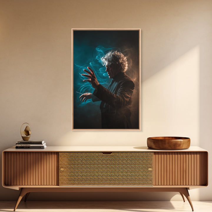 Orchestra Conductor Hands Framed Canvas Print, Music Studio Art, Art Print, Studio Decor, Fine Art, Rhythm, Digital Wall Art, MSA-2x3-100