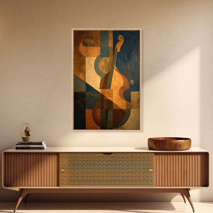 Musical Notes as Abstract Floating Shapes Without Framed Canvas Print, Music Studio Art, Printable Art, Studio Decor, Rhythm, MSA-2x3-68