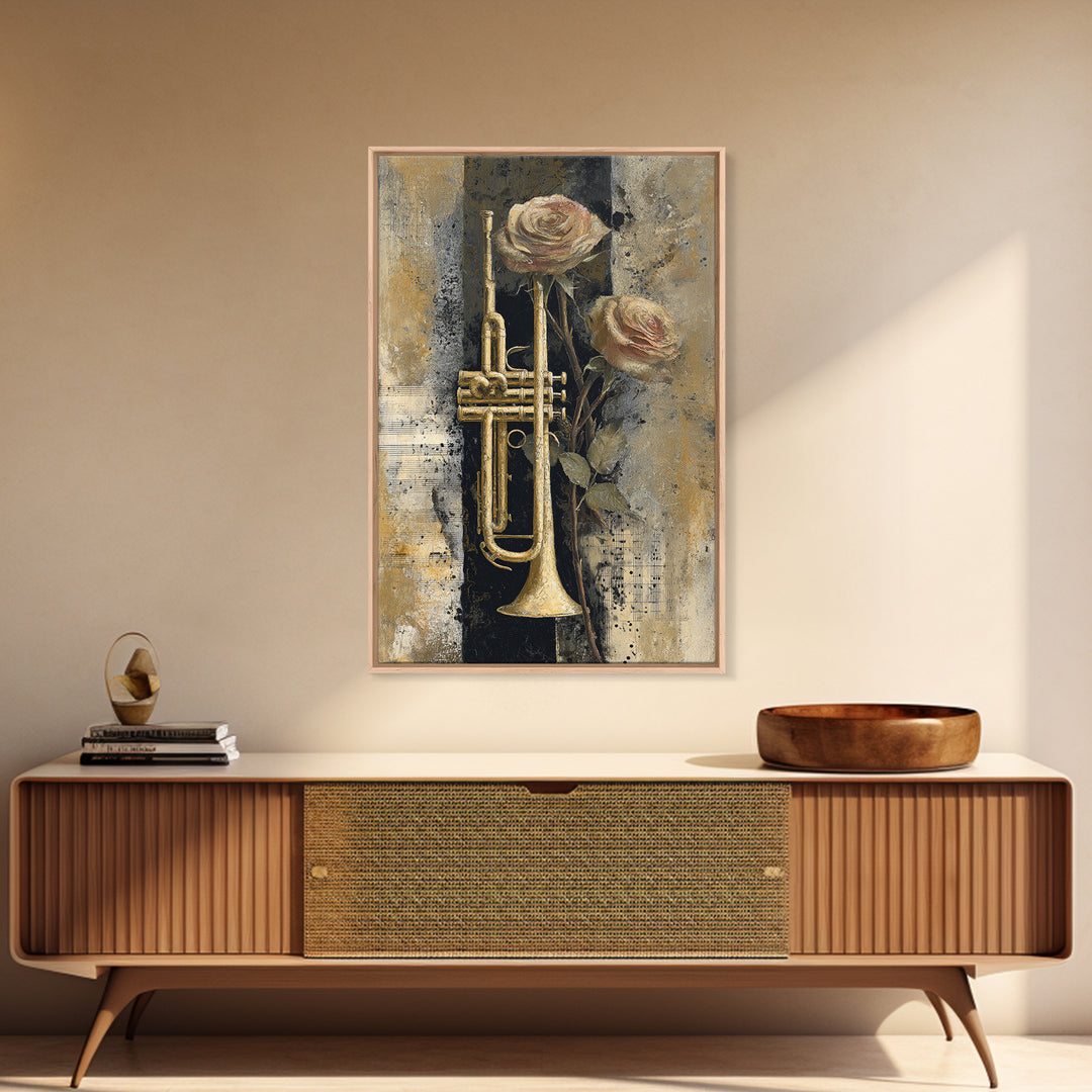 Headphones Around a Glowing Record Canvas Print, Music Studio Art, Painting from Photo, Studio Decor, Fine Art, Rhythm, MSA-2x3-91