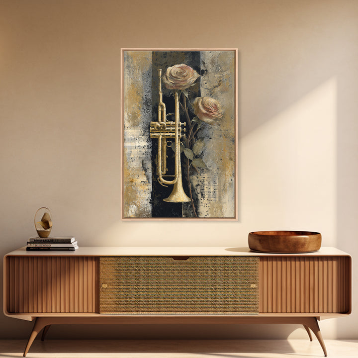 Headphones Around a Glowing Record Canvas Print, Music Studio Art, Painting from Photo, Studio Decor, Fine Art, Rhythm, MSA-2x3-91