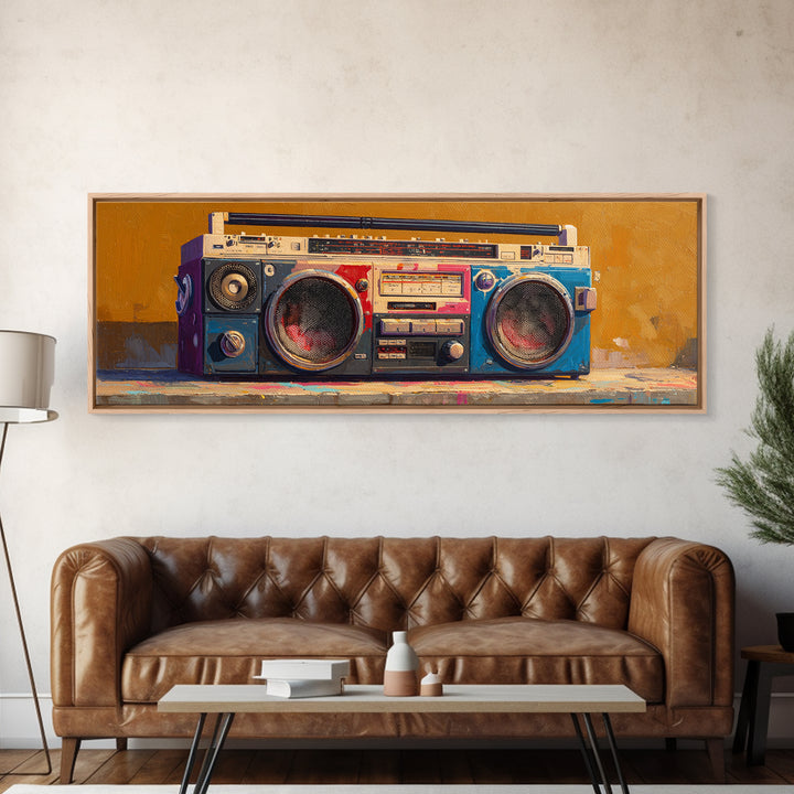 Hip Hop Boombox Canvas Print, Music Studio Art, Digital Download Art, Studio Decor, Fine Art, Rhythm, Music Lover Gift, MSA-3x1-33