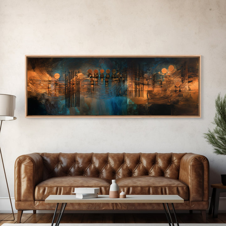 Album Cover Abstract Grid Canvas Print, Music Studio Art, Digital Wall Art, Studio Decor, Fine Art, Rhythm, Commission Painting, MSA-3x1-34