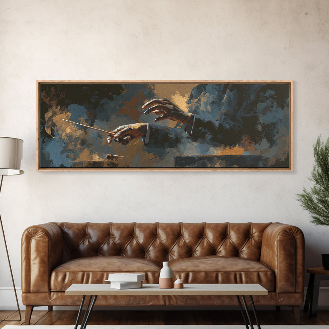 Orchestra Conductor Hands Canvas Print, Music Studio Art, Music Lover, Studio Decor, Fine Art, Rhythm, Minimalist Decor, MSA-3x1-36