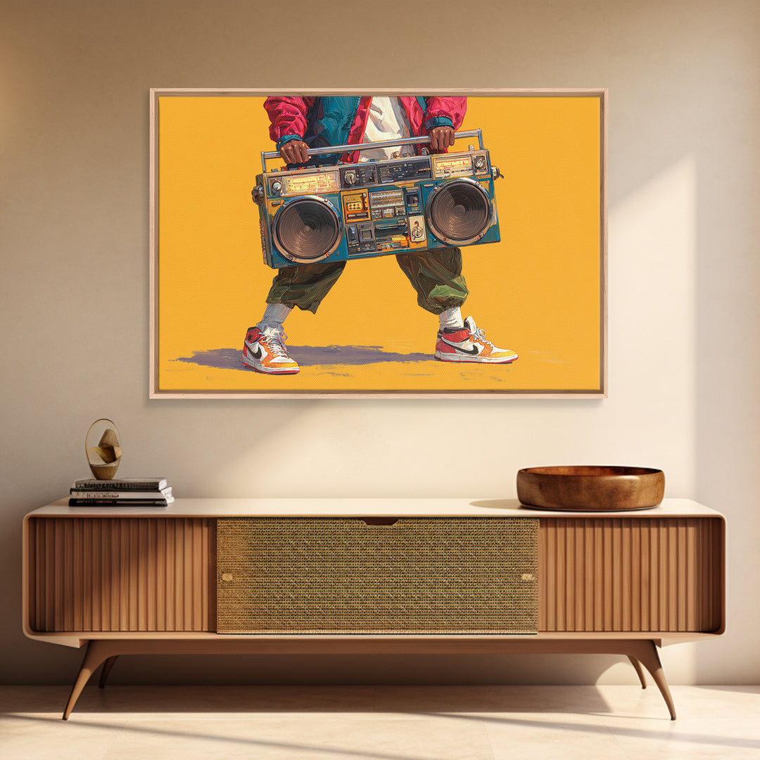 Hip Hop Boombox Canvas Print, Music Studio Art, Music Posters, Studio Decor, Fine Art, Rhythm, Music Lover, Gallery Decor, MSA-3x2-21