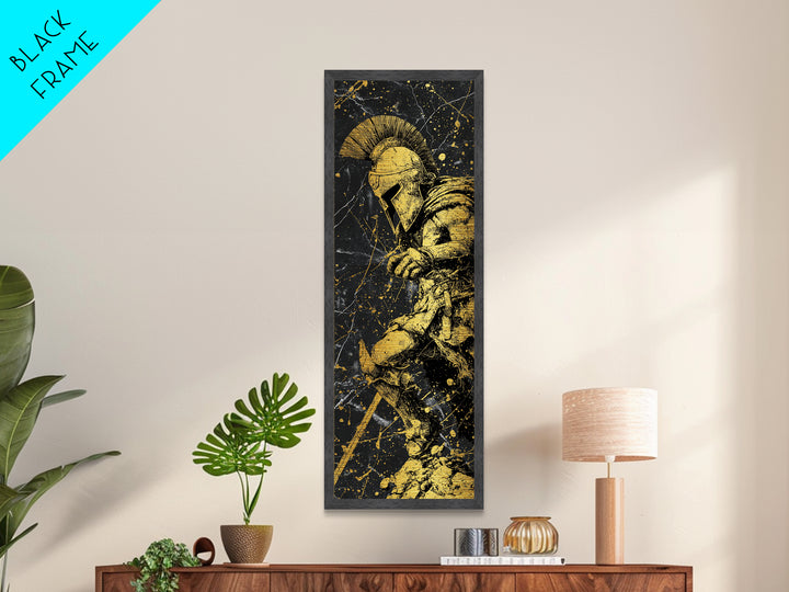 Spartan Warrior Metallic Gold Wall Art, Brushed Gold Aluminum Art, Gift For Him, Husband Man Cave Wall Art
