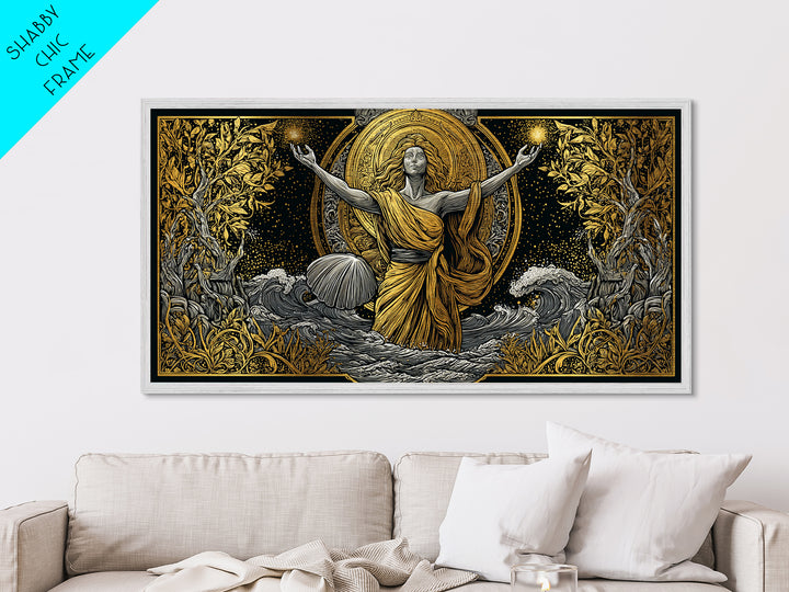 Aphrodite Goddess Of Love And Beauty, Metallic Gold Metal Print, Elegant Greek Mythology Wall Art, Luxury Classic Home Decor