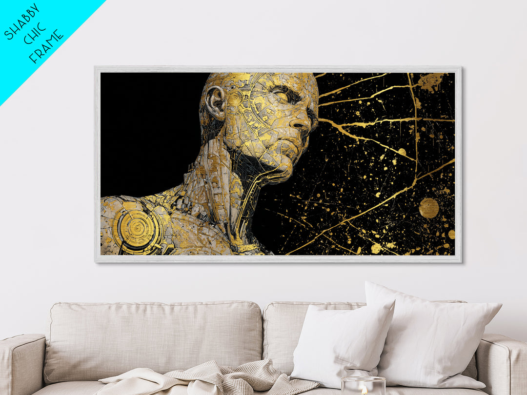 Metallic Gold Metal Print, Coeus God of Intelligence, Greek Mythology Wall Art, Ancient Greece Decor, Luxury Gold Foil Artwork