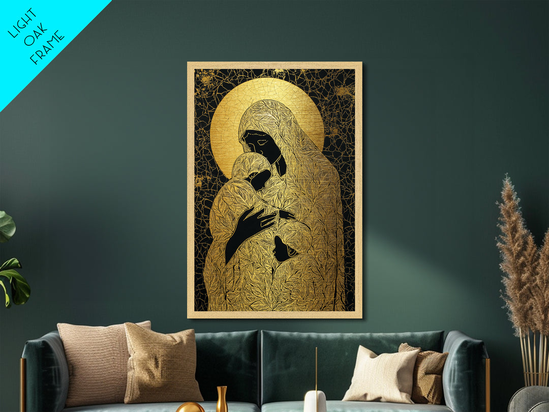 Hermes Greek God Leaping, Mythology Divine Messenger, Metallic Gold Art Print, Ancient Greek Wall Decor, Real Wood Frame