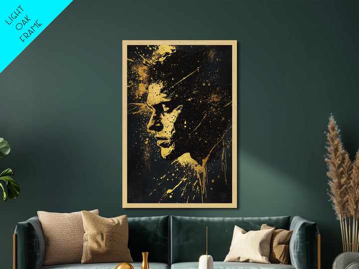 Witchy Woman Silhouette Metallic Gold Art | Enchanted Halloween Metal Art with Real Wood Frame for Spooky Season Wall Decor