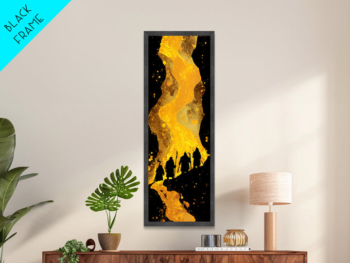 Nordic Einherjar Warriors Metallic Gold Art, Viking Metal Art for Mythology Lovers, Office Art or Dad Gift, Bold Statement Piece in Solid Wood Frame