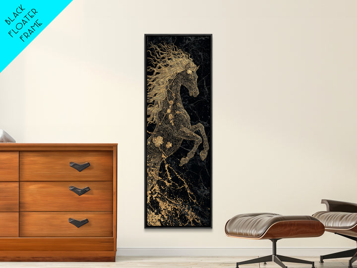 Norse Goddess Freyja Canvas Gold Art, Nordic Mythology Canvas Art for Dad Gift or Office Wall Decor, Elegant Viking Theme in Real Wood Frame