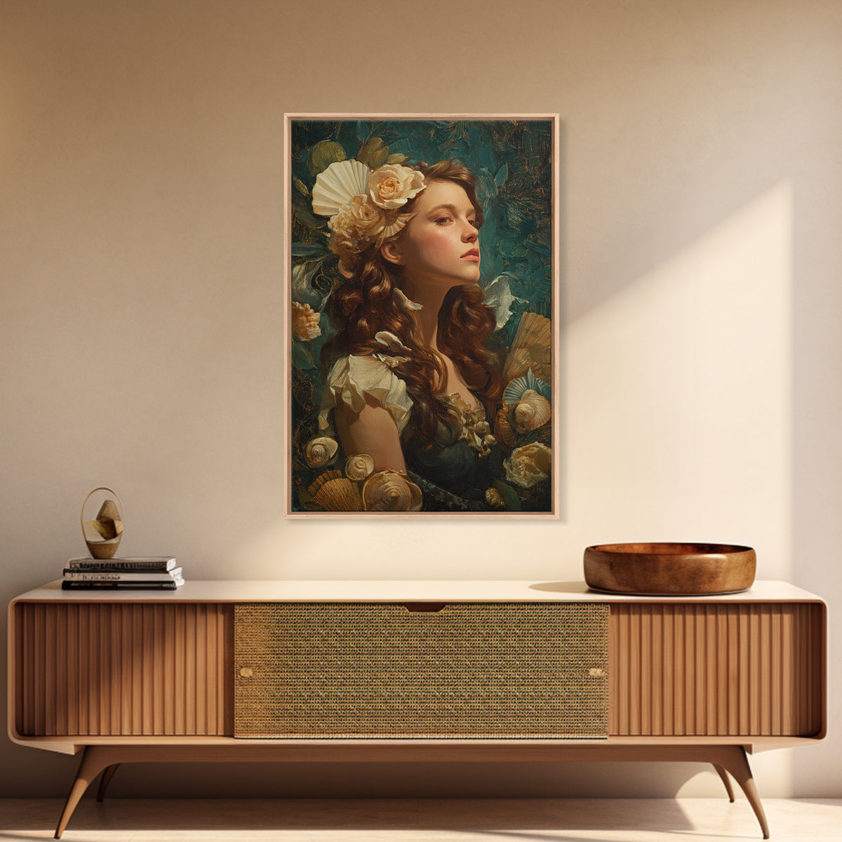 Roman Venus Figure Framed Canvas Print, Mythological Art, Statement Artwork, Living Room Decor, Fine Art, Legend, Wall Decor, MYT-2x3-26