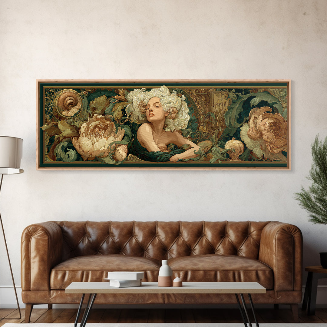 Roman Venus Figure Framed Canvas Print, Mythological Art, Artwork, Living Room Decor, Fine Art, Legend, Gallery Wall Art, MYT-3x1-82