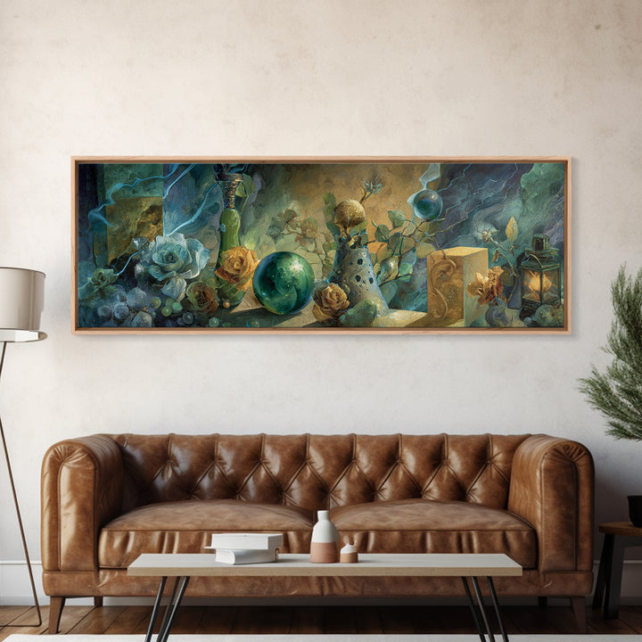 Thor Hammer and Lightning Still Life Canvas Print, Mythological Art, Bedroom Wall Art, Living Room Decor, Fine Art, Legend, MYT-3x1-98